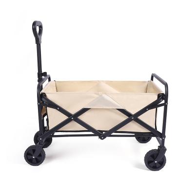 China Steel Frame Folding Wagon Cart Compact Foldable Wagon For Camping Creative Outdoor Wagon for sale