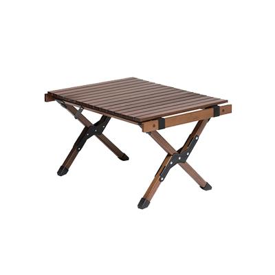 China Tabla de campamento plegable de madera de haya Mesa de picnic pequeña para el aire libre Tabla de campamento rodada hasta 4,70 kg en venta