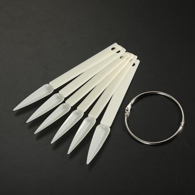 China Nail Color Display Wholesale Plastic Nail Stylus Samples Nail Long Tip Display Manicure Fan Practice Display Tool Nail Color Dish for sale