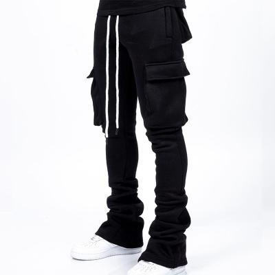 China ZY Logo Pants Custom Streetwear Mens Breathable Cargo Pockets Jogger Oversized Pile Pants Cheap Bulk Cargo Pants for sale