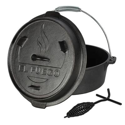 China Easily Assembled Dutch Oven Outdoor Dutch Cookware Top Quality Nonstick Cast Iron Pre-Seasoned Cast Iron for sale