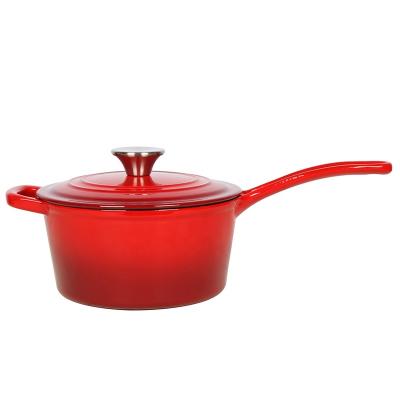 China Easily Clean Enamel Cast Iron Cookware Soup Pot With Handle for sale