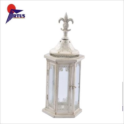 China Cheap Light Factory Items Antiques Metal Wrought Iron Lamp Holder Pillar Sconce for sale