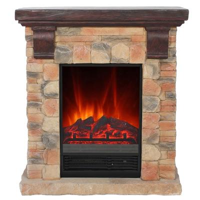 China European Brick Europe Interior Decor Led Electric Fireplaces Prices With MgO Mantel Shelf Surround For Home Appliances for sale