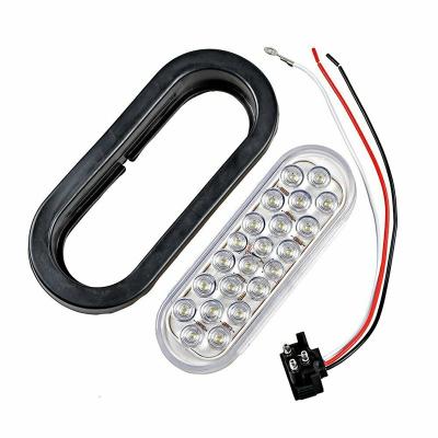 China Stop Tail Light SAE DOT 6 Inch 24leds Waterproof Oval Led Trailer Lamp for sale