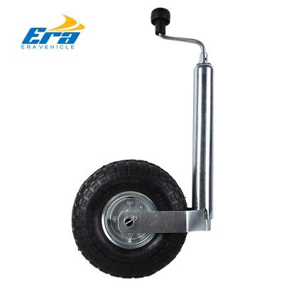 China Heavy Duty 48 Mm Pneumatic Jockey Wheel Caravan Trailer Truck Trailer Used Steel Rim With 260x85 Mm for sale