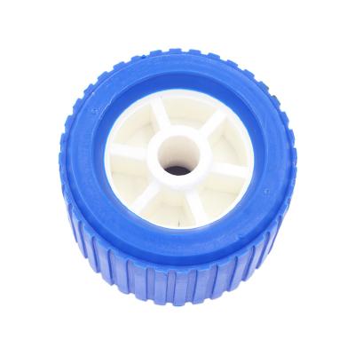 China Round Blue Wholesale Boat Trailer Parts Boat Trailer Shimmy Rollers Boat Trailer Rollers for sale