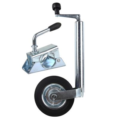 China Used Trailer Truck Caravan Trailer Jack Jockey Wheel 48mm With Solid Wheel for sale