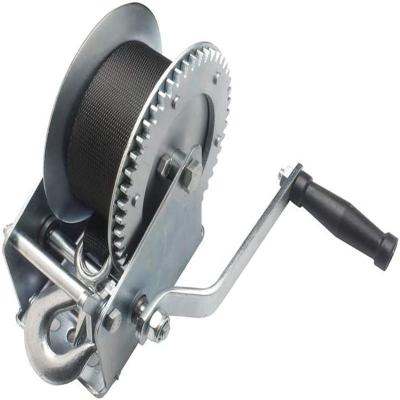 China Factory-direct hand trailer winch with strap for sale