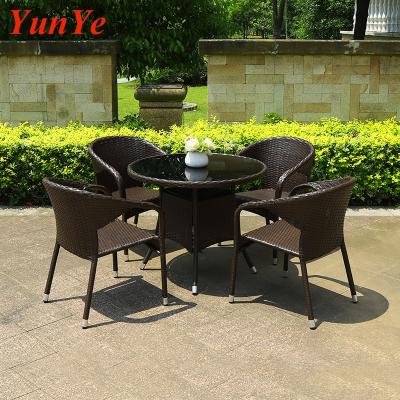 China High Quality Modern Outdoor Furniture Garden Patio Indoor Outdoor Furniture Dining Table Set Dinner Dining Table Set Coffee Table Set Rattan Wicker OEM for sale