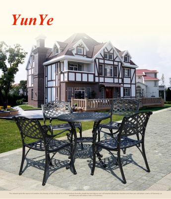 China The modern outdoor balcony furniture European leisure tieyi round tables and bar combination chairs simple outdoor cafe furniture cast aluminum tables for sale