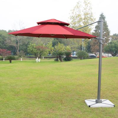 China UV-Resistant High Quality Outdoor Sun Umbrella Mesh Table Umbrella For Restaurant Garden Dining Patio for sale