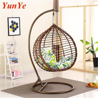 China Super Comfortable High Quality Cheap Adult Bedroom Swing Egg Shape Waterdrop Bedroom Metal Swing Chair Single Seat Hanging Swing Door for sale