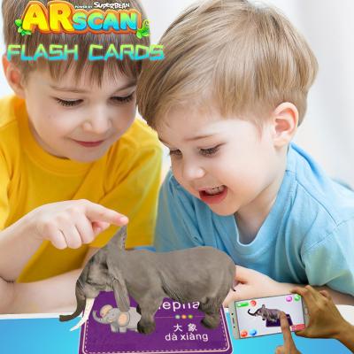 China Children's Function Magic Card AR 3D 4D Paper Flash Card Toys Poker Tool Multi Educational Animal Card Game For Kids Smart Study for sale