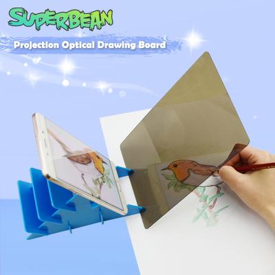 China Reflection Plastic Optical Projection Mirror Drawing Board Projection Discovery Dish Board for Kids Students Adults Sketching Suction for sale