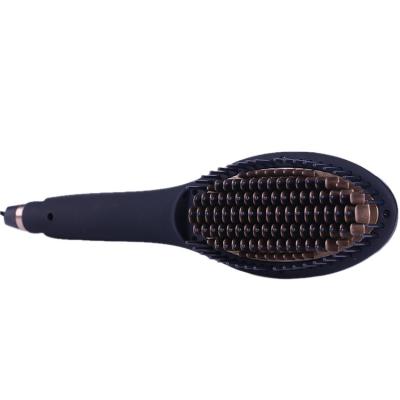 China Compact LCD Display Custom Hair Straightening Comb Ceramic Coated Ionic Electric Hair Straightener Brush for sale