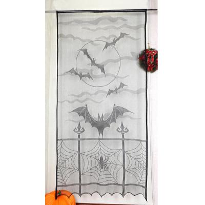 China Pure Decorations of Halloween of Amazon Curtains for Halloween of black spider in canvas flashed for sale