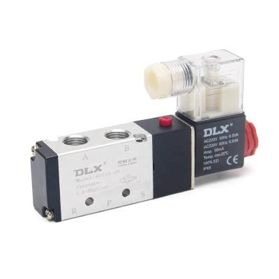 China Building Material Shops Black Electric Solenoid Valve 4V210-08 5/2 Way Air Control Solenoid Valve Pneumatic Motorized Water Valve for sale