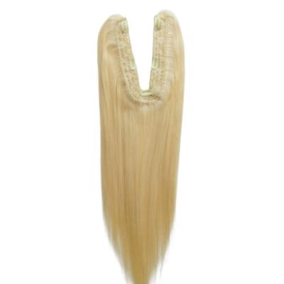 Chine Blonde ligne droite texture U partie de fermeture US Topper pour les extensions de cheveux à vendre