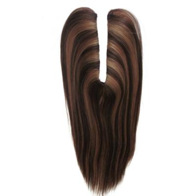 Chine Topper de cheveux humains américain Virgin Remy U Part Topper Texturé droit à vendre