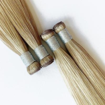 China Remy Hair Genius Weft Hair Extensions Invisible Single Weft Double Drawn Custom Colors for sale