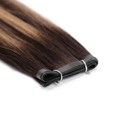 China Natural and Streable Muti-Color Double Sided Skin Wefts Human Hair PU Hair Extensions for sale