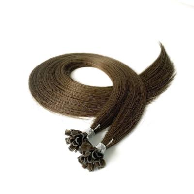 China Muti-Color 100% maagdelijk menselijk haar Dubbel getrokken Raw U Tip Hair Extensions Flat-tip Tips Te koop