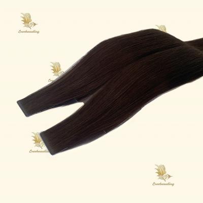 China Dyeable European Human Hair Double Drawn Slim Tape Ins Narrow Edge Invisible Tape Hair for sale