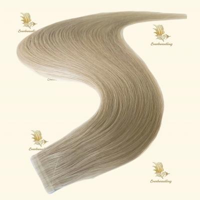 China 20 inch Ash Blonde kleur Russische band Haarverlenging naadloze band in extensies Mensenhaar Te koop