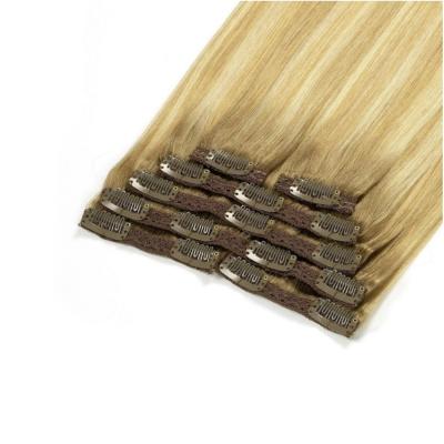 China CH-24256 120g/PC Unprocessed Brazilian Human Clip in Hair Extension Highlight Clip for sale