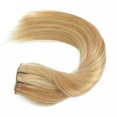 China Muti-Color 20inch Thick Human Hair Clip Ins 100% Remy Invisible Hair Extensions for sale