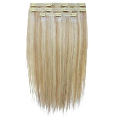 China Clip in Hair Extensions for Short Hair Double Drawn Remy Human Hair Customized Request for sale