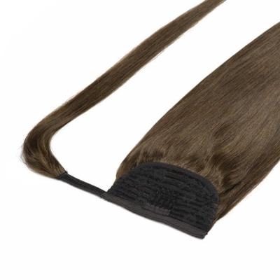 China Indian Hair Clip in Comb Human Hair Wrap Around Ponytail Extensions Pre-Bonded Type for sale