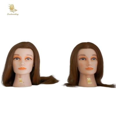 China Cabeza de maniquí de cabello de fibra química para entrenamiento de peluquería y práctica de cosmetología en venta