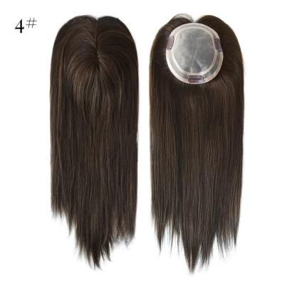 China 5.5X6inch Hand Tied Double Mono Top Remy European Human Hair Toupee Topper PU Around MT-S1 for sale