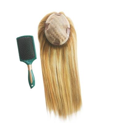 China Cabelo Europeu 100% de cabelo humano brasileiro Toppers para mulheres Mono Base de seda mulheres Toupee à venda