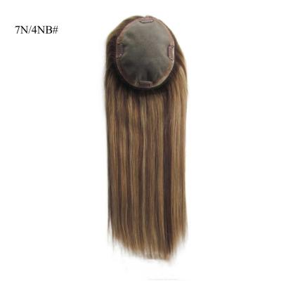 China Remy Hair Mensenhaar Mono Topper voor dun haar Vrouwen 0,300kg Pakket Bruto Gewicht Te koop