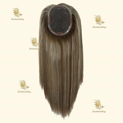 China Silk Base Human Hair Topper Monofilament Lace Topper-240508 for Women's Scalp for sale