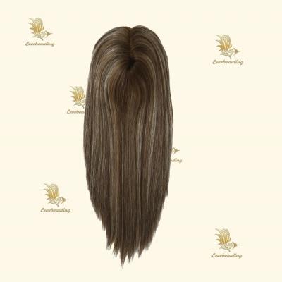 China Cabello para mujeres blancas 100% Cabello humano europeo 16 pulgadas Dual mono encaje de seda 5.5 