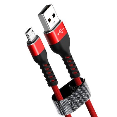 China Luxury USB 2.0 A MALE To B 2.4A 480Mbps Micro Cable Metal &Braided Charging Data Cables For Mobile Phone for sale