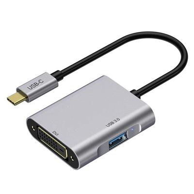 China Type-c adapter etc. PC Laptop Camera to DVI+USB3.0 Adapter for Phone Laptop Protective Travel Universal USB Adapter for sale