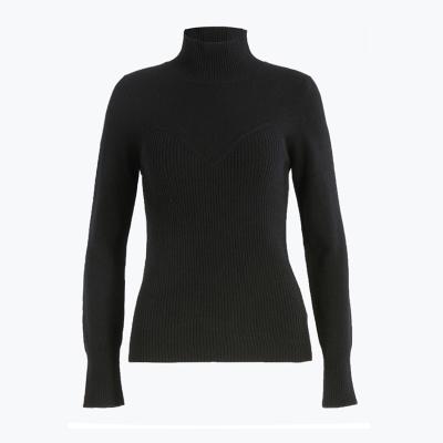 China Basic Black Anti-Wrinkle Turtle Neck Cashmere Sweater for sale