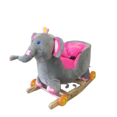 China Ride On Toy Plush Elephant Rocking Chair With 32 Melodies Music Sound for sale