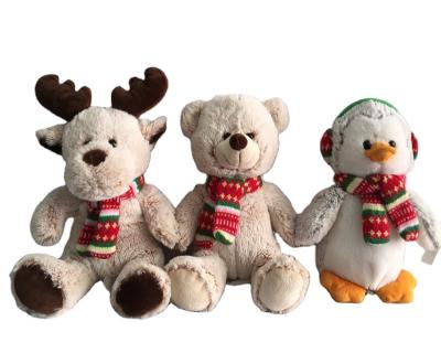 China 2019 Eco - Friendly Christmas Plush Toys For Kids Gifts , Reindeer , Polar Bears , Penguins , Christmas Gift Present for sale