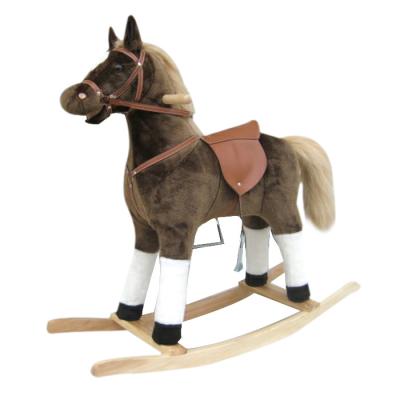 China Ride on plush toy rockihng horse FL098-Choc mix in great shape for sale