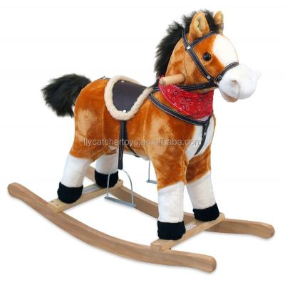 China Ride On Toy Wholesales Mix-color Plush Rocking Horse FL318 for sale