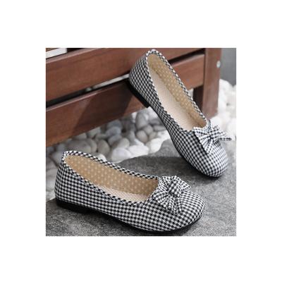 China Round High Quality Women Work Cloth Shoes Flats Ladies Ballet Casual Shoes Bow-knot Oxford Oxford Shoes for sale