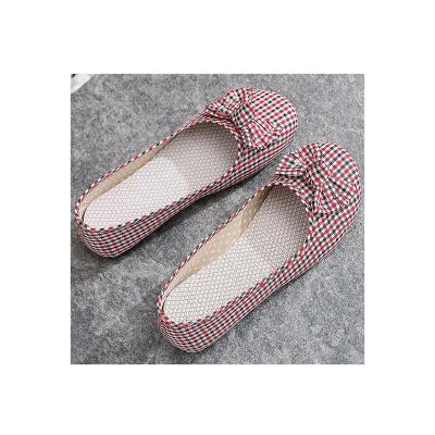 China High quality flat round closed shoes for women dress cloth shoes ladies bow-knot doll casual shoes for sale