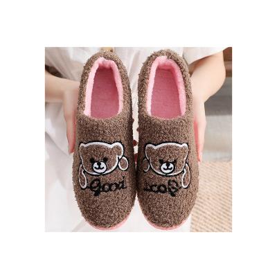 China Wholesale Light Factory Cotton Cloth Home Slippers Warm Cotton Home Slippers Lace Cute Thick Bottom Winter for sale