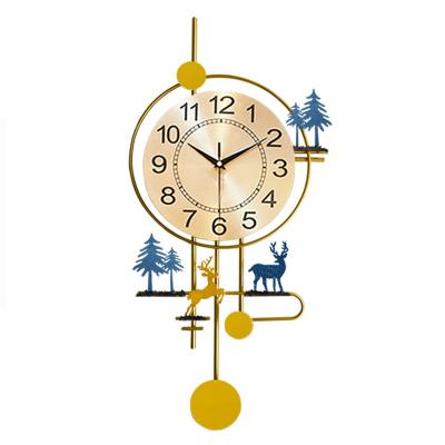 China Simple Creative Nordic Light Luxury Fashion Living Room Wall Clock Personality Wall Clock Personality Art Decor Modern Restaurant Restaurant Silent Cl for sale